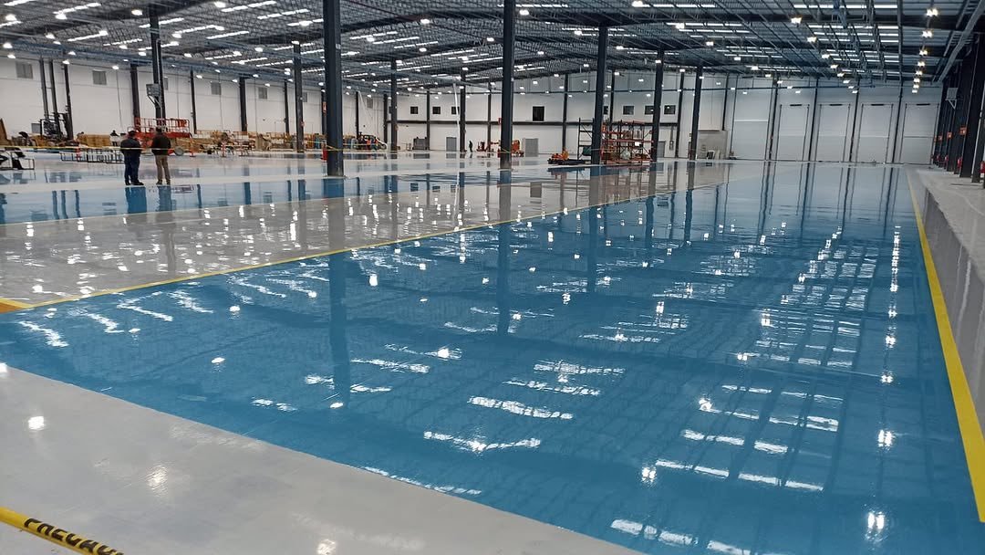 Galpon Industrial con piso epoxico