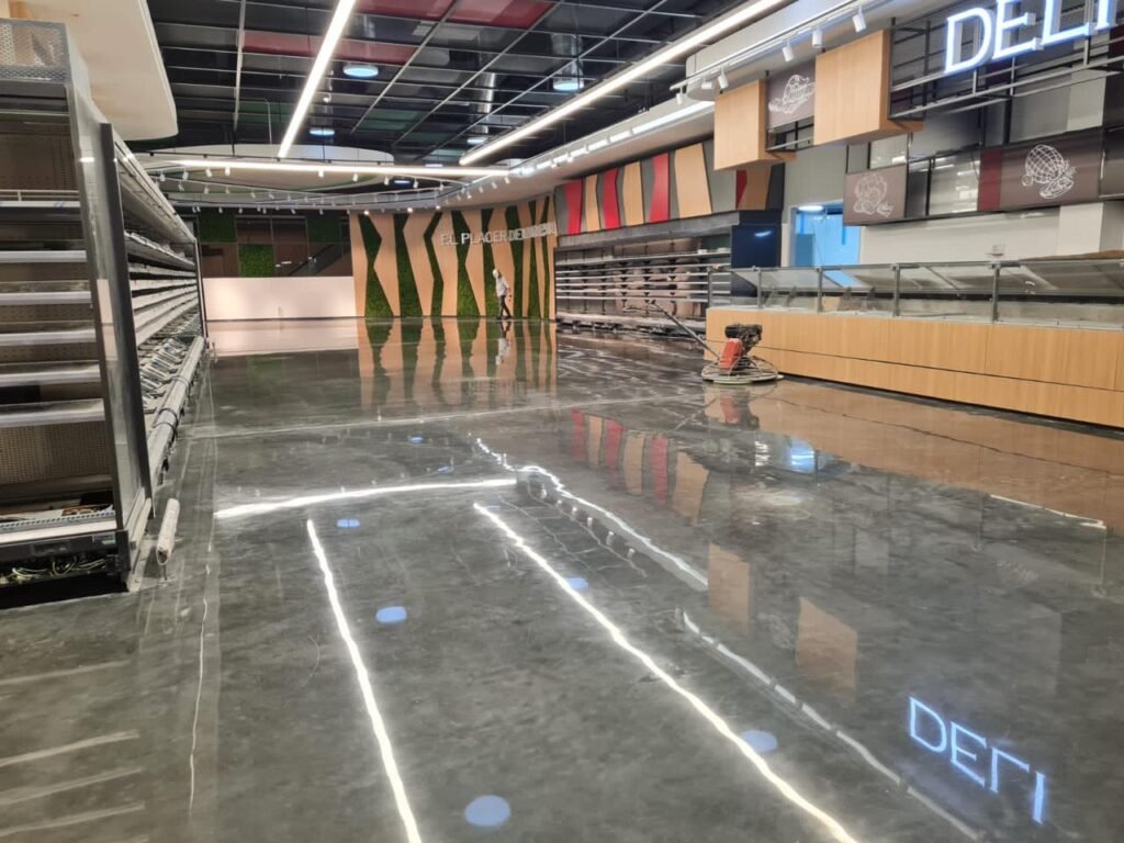 Hormigón con epoxi transparente